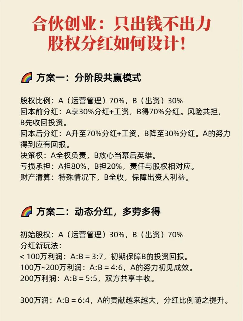 个人有资金寻找合作者_合伙做生意出钱出力_出钱合伙人股权分配