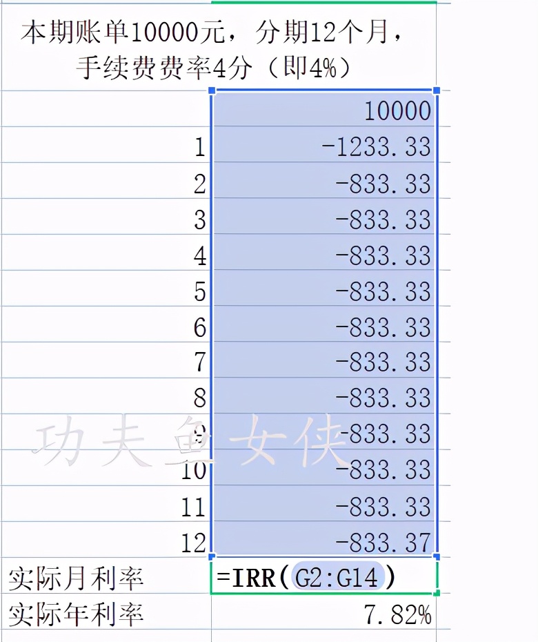 贷款一万厘是多少_信用卡账单分期利率计算_实际年利率计算方法